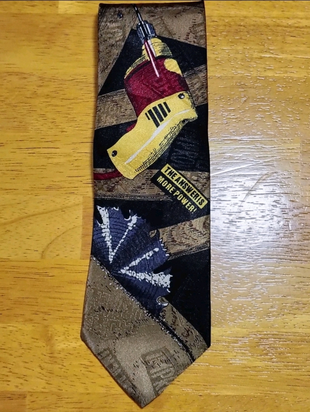 Home Improvement Men's Necktie Binford Tool Time Vintage 1995 Made In USA